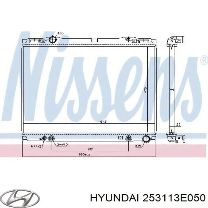 253113E050 Hyundai/Kia radiador