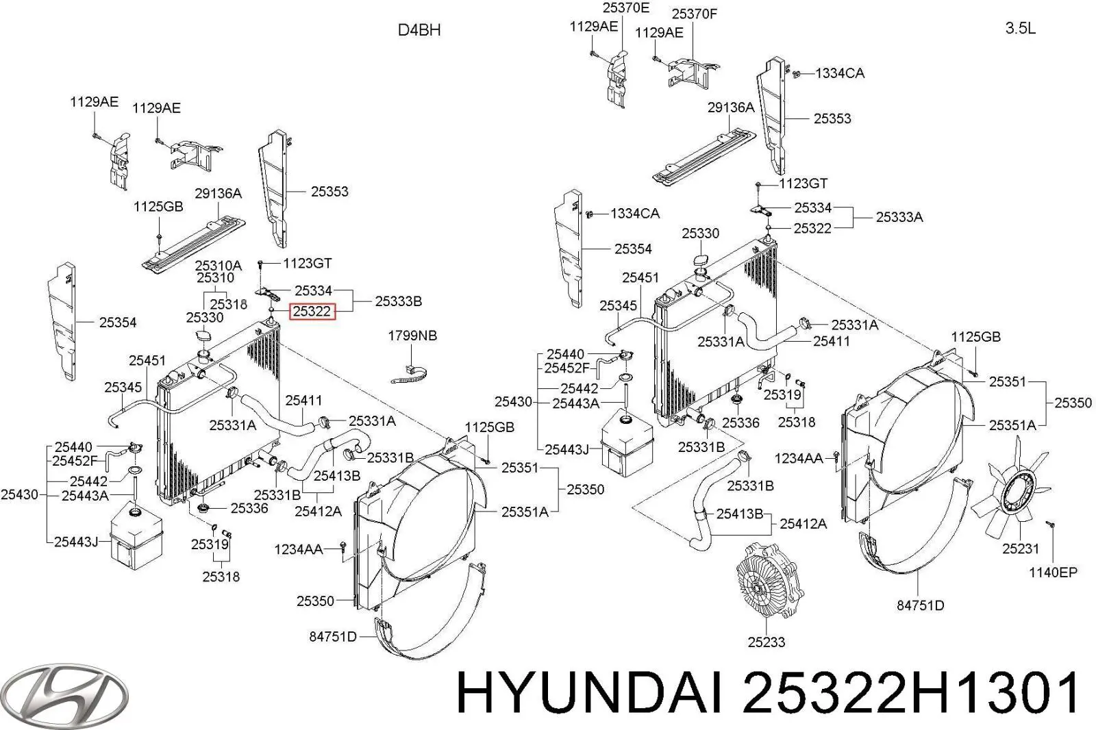 25322H1301 Hyundai/Kia