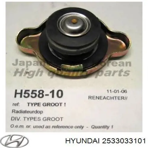 2533033101 Hyundai/Kia tapa radiador