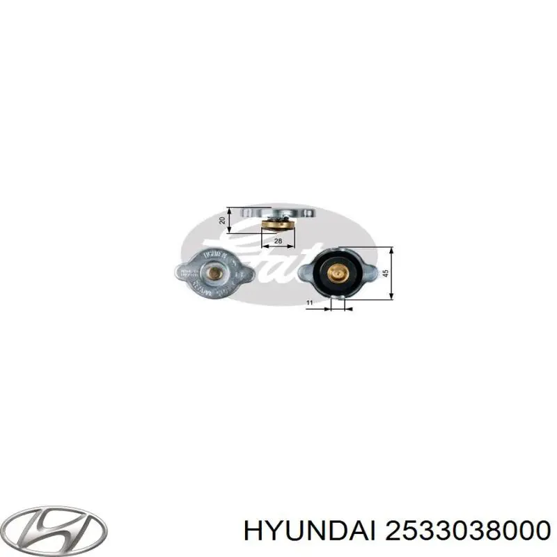 Comprar 2533038000 Hyundai/Kia Tapa radiador