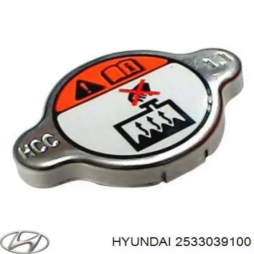 Tapón del radiador Hyundai/Kia 2533039100