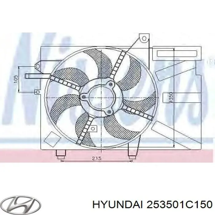 Comprar 253501C150 Hyundai/Kia Bastidor, radiador