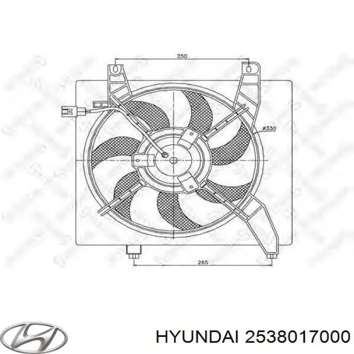 Comprar 2538017000 Hyundai/Kia Ventilador de radiador