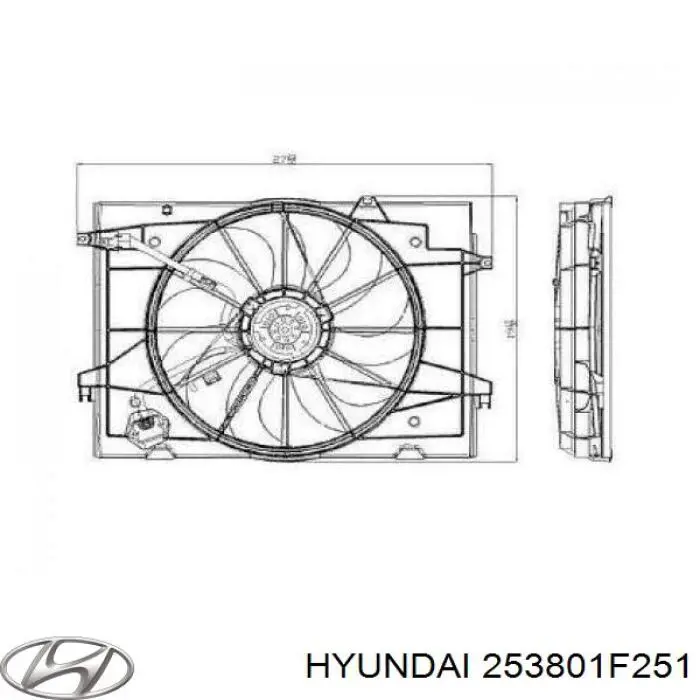 Comprar 253801F251 Hyundai/Kia Ventilador de radiador