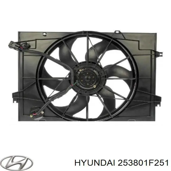 Ventilador de radiador 253801F251 Hyundai/Kia