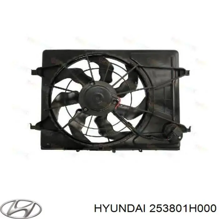 253802R050 Hyundai/Kia difusor de radiador, aire acondicionado, completo con motor y rodete