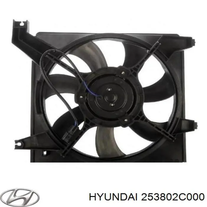Difusor de radiador, ventilador de refrigeración, condensador del aire acondicionado, completo con motor y rodete para Hyundai Coupe (GK)