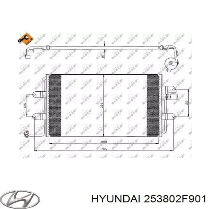 253802F800 Hyundai/Kia ventilador del motor