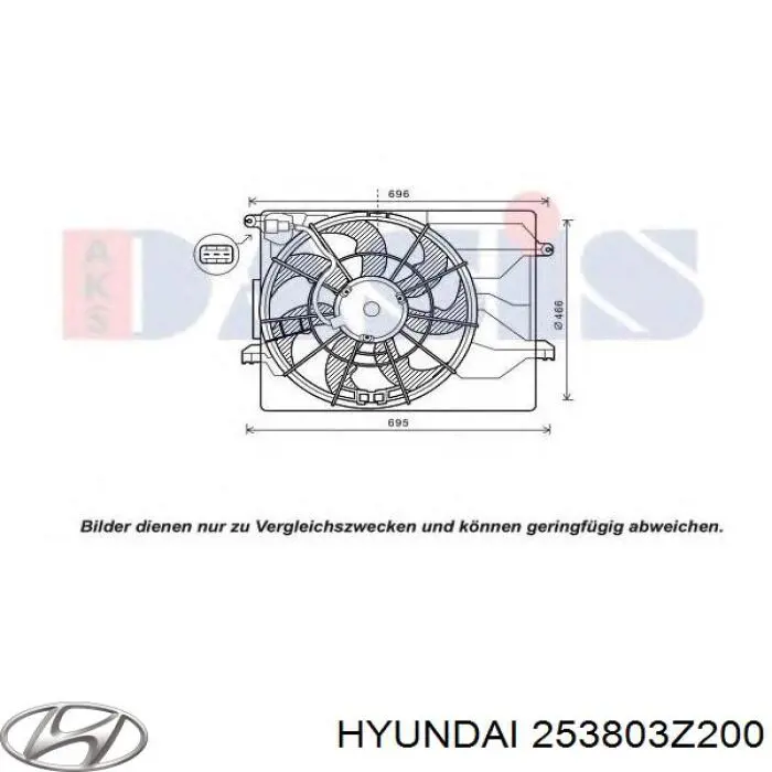 Difusor de radiador, ventilador de refrigeración, condensador del aire acondicionado, completo con motor y rodete para Hyundai I40 (VF)