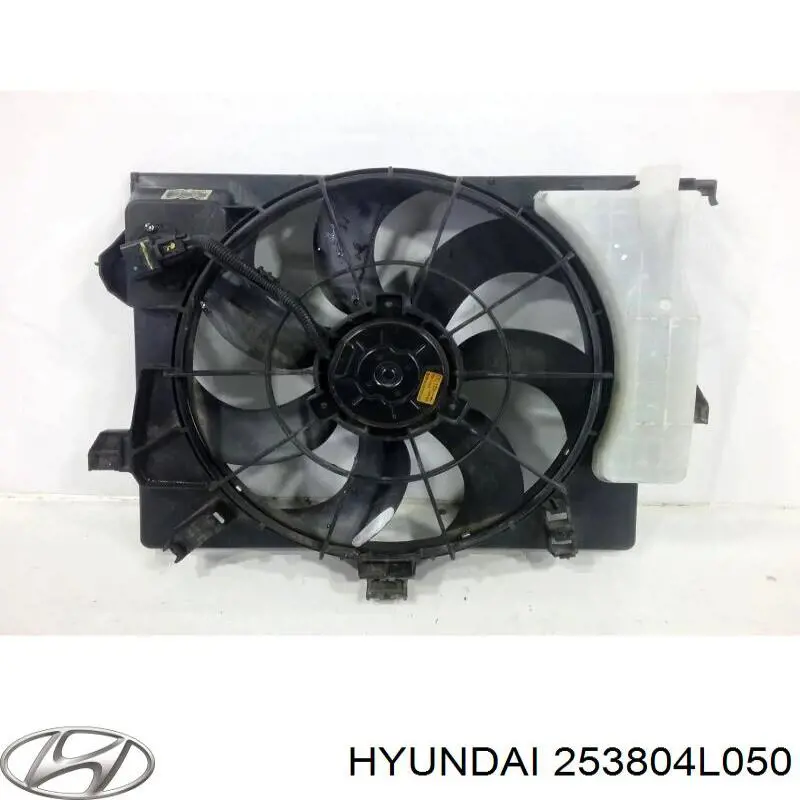 253804L050 Hyundai/Kia difusor de radiador, ventilador de refrigeración, condensador del aire acondicionado, completo con motor y rodete