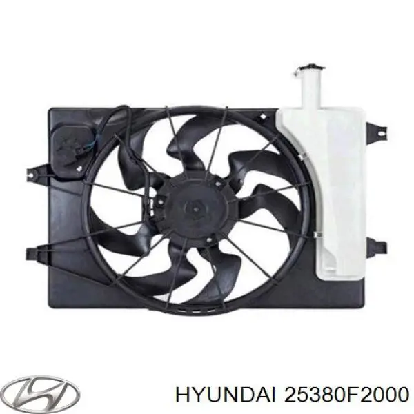 Ventilador (rodete +motor) refrigeración del motor con electromotor completo para Hyundai I30 (PD)