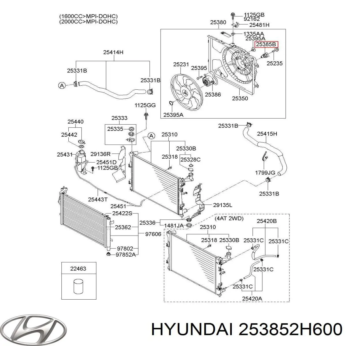 253852H650 Hyundai/Kia