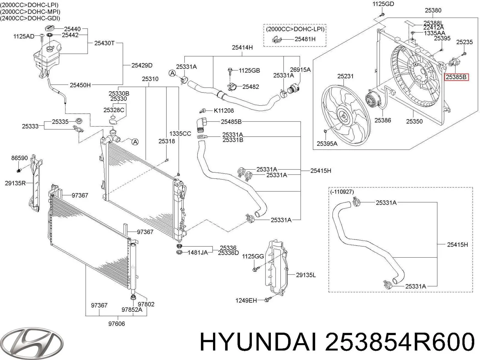 253854R600 Hyundai/Kia