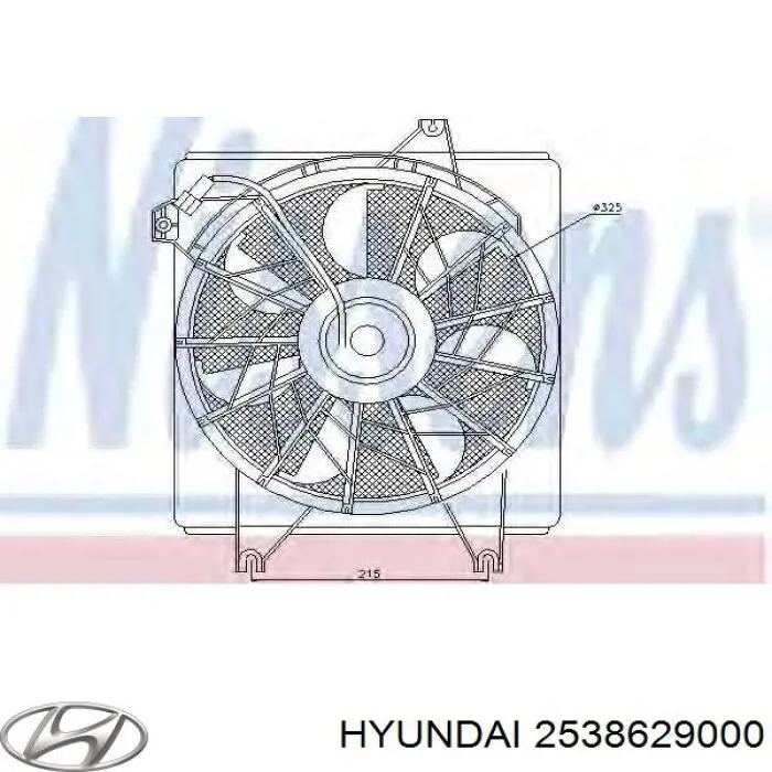 Motor eléctrico, ventilador del radiador  Hyundai/Kia 2538629000 precio, desde 52,27 EUR