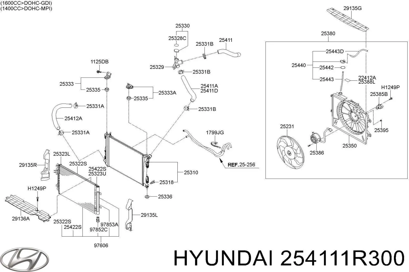 Comprar 254111R300 Hyundai/Kia Manguera superior del radiador