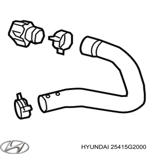 25415G2000 Hyundai/Kia manguera refrigerante para radiador inferiora