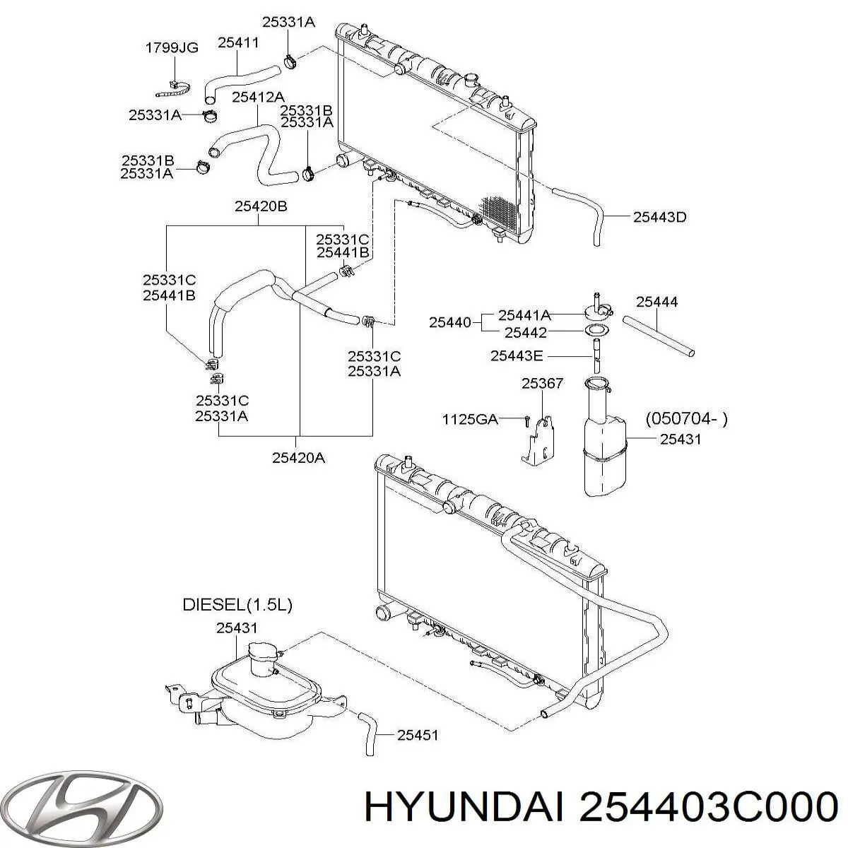  Tapón depósito de refrigerante Hyundai Sonata 4