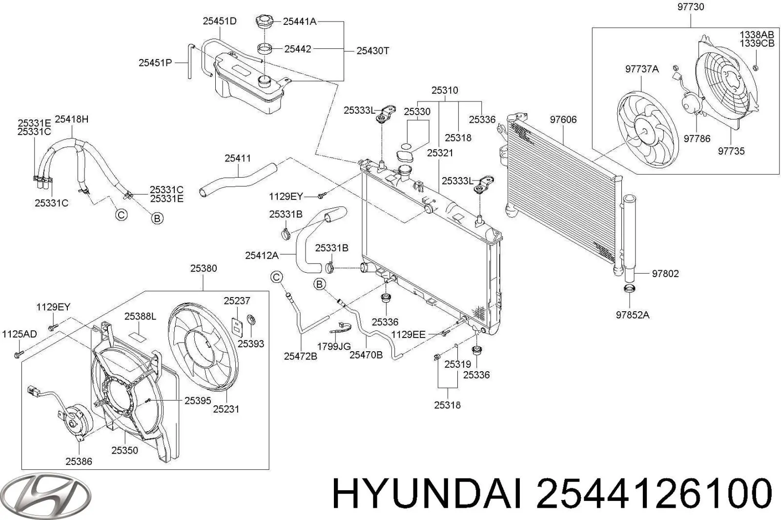 Tapón de expansión de refrigerante/anticongelante Hyundai Getz