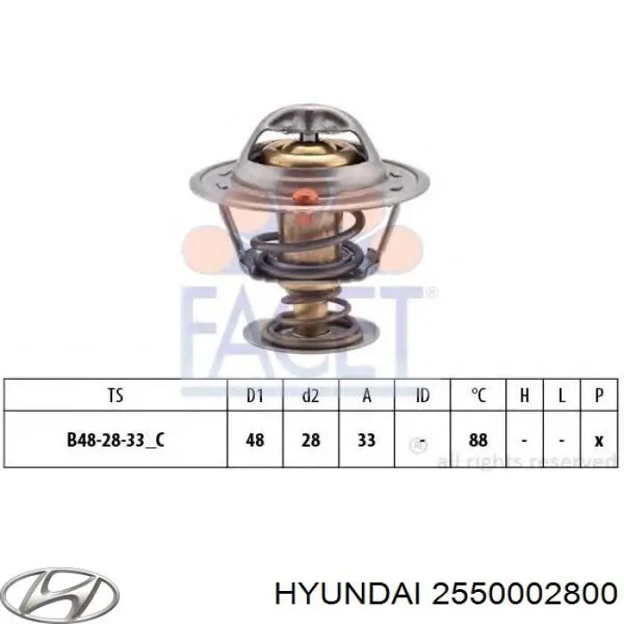 Comprar 2550002800 Hyundai/Kia Termostato