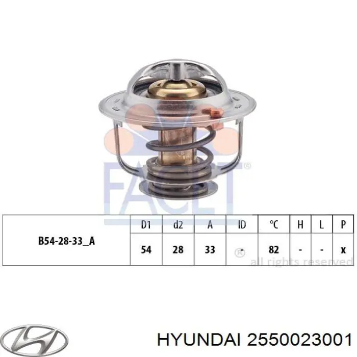 Termostato, refrigerante Hyundai Tucson 1 JM