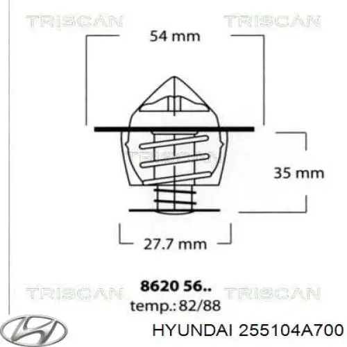 Comprar 255104A700 Hyundai/Kia Termostato