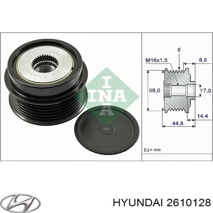 2610128 Hyundai/Kia alternador