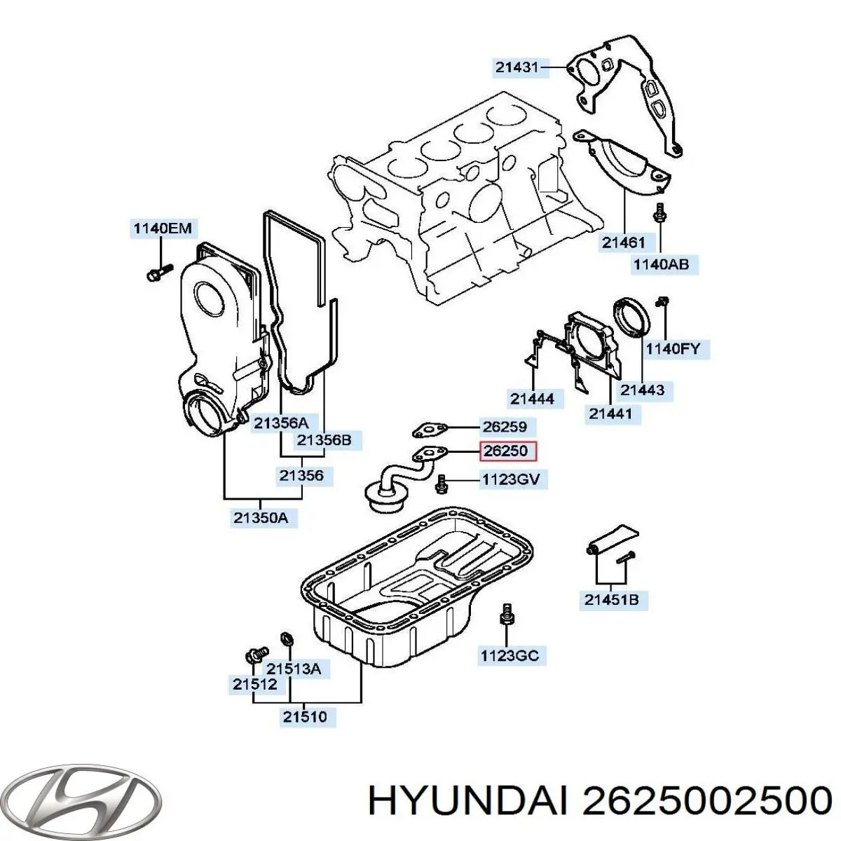 2625002500 Hyundai/Kia decantador de aceite