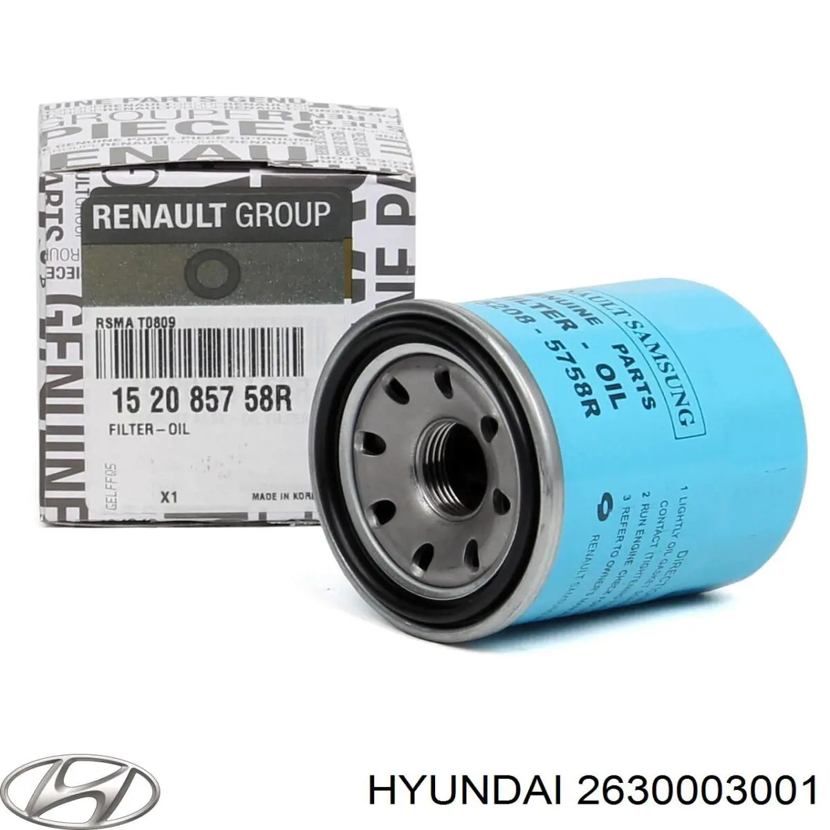 2630003001 Hyundai/Kia filtro de aceite