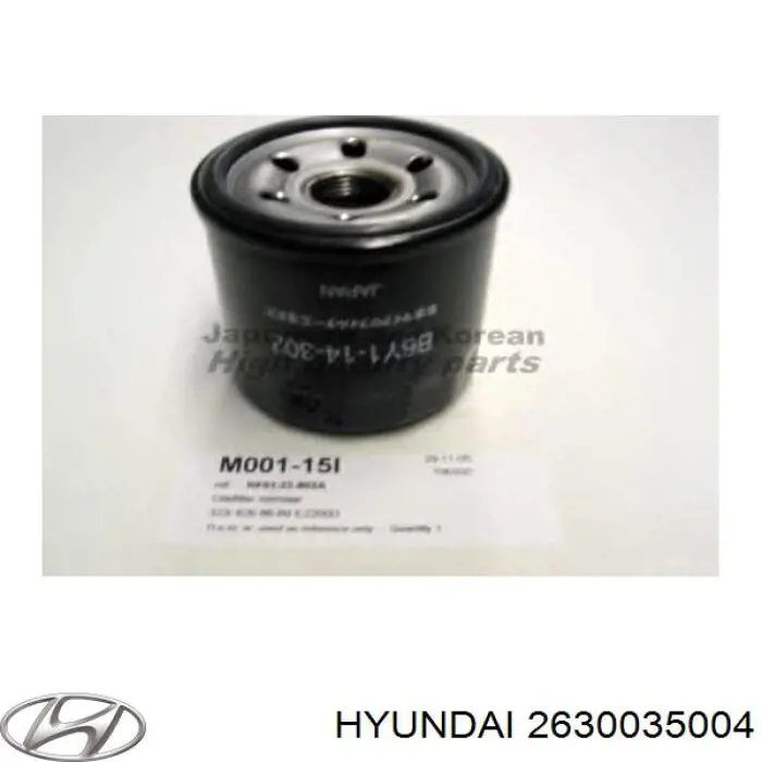 2630035004 Hyundai/Kia filtro de aceite