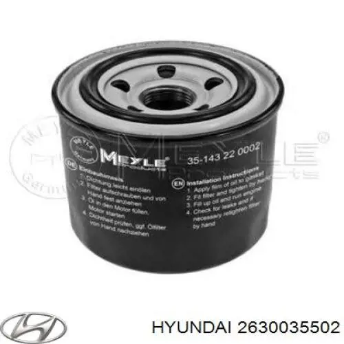 2630035502 Hyundai/Kia filtro de aceite