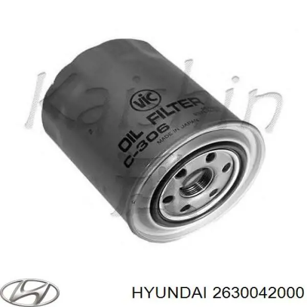 Filtro de aceite motor Hyundai/Kia 2630042000