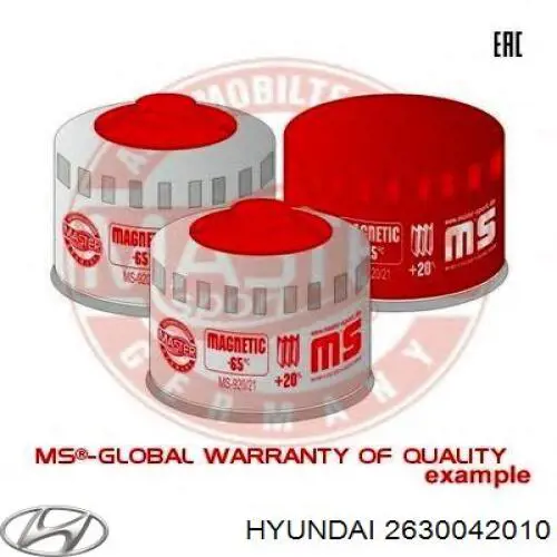 Comprar 2630042010 Hyundai/Kia Filtros de aceite