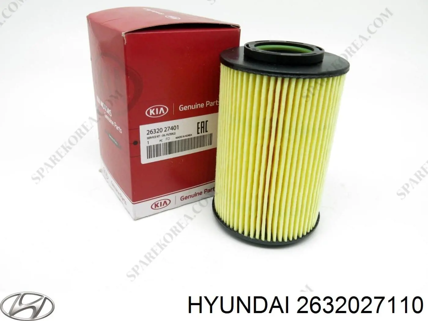 Filtro de aceite 2632027110 Hyundai/Kia