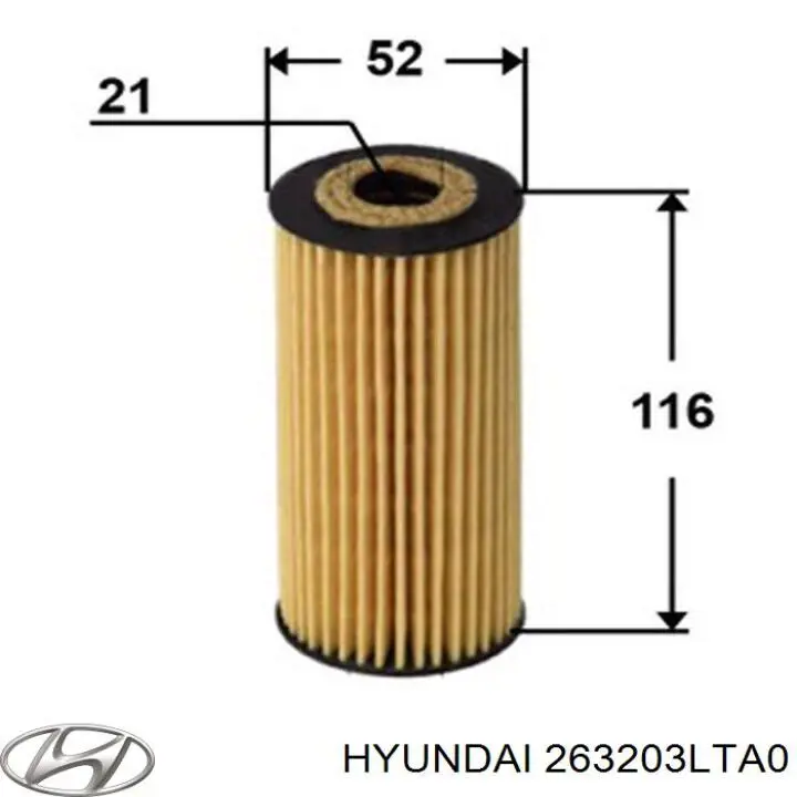 263203LTA0 Hyundai/Kia filtro de aceite