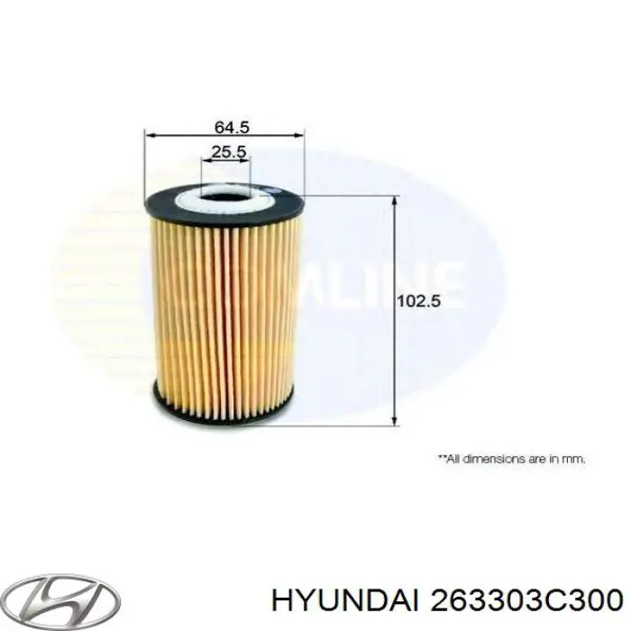 Comprar 263303C300 Hyundai/Kia Filtros de aceite