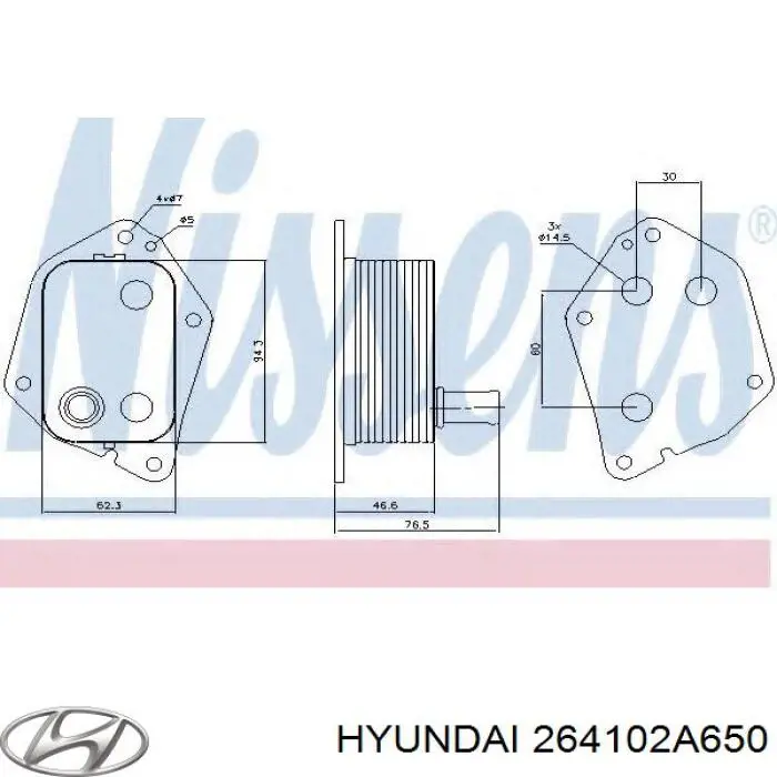 Radiador de aceite Hyundai/Kia 264102A650 precio, desde 36,03 EUR