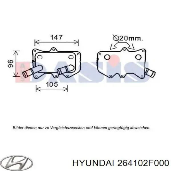Comprar 264102F000 Hyundai/Kia Radiador de aceite