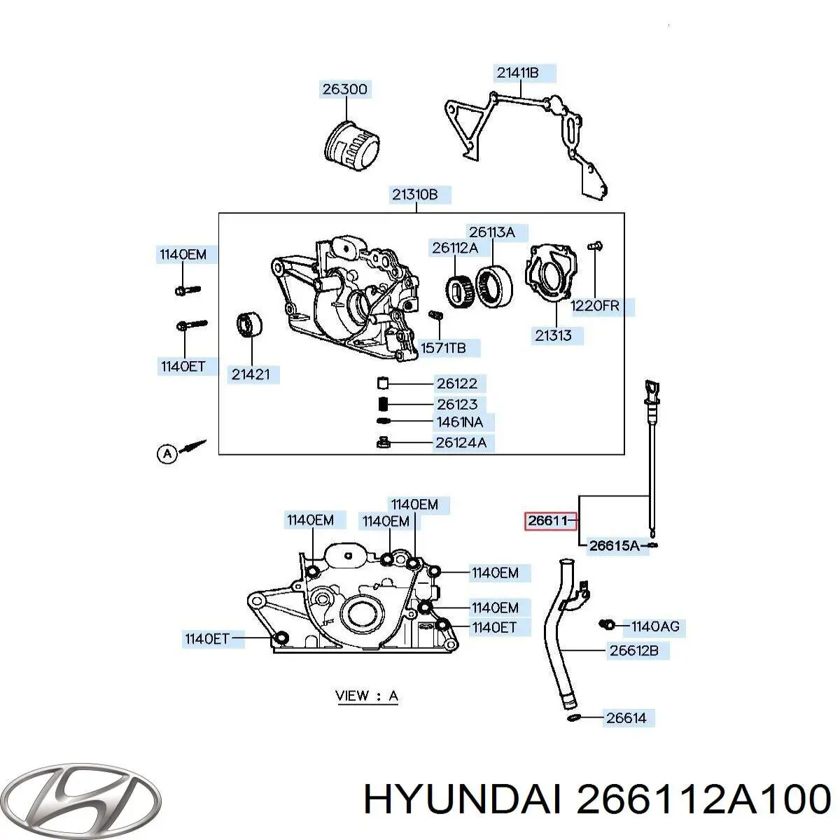 Varilla del nivel de aceite Hyundai/Kia 266112A100 precio, desde 18,71 EUR