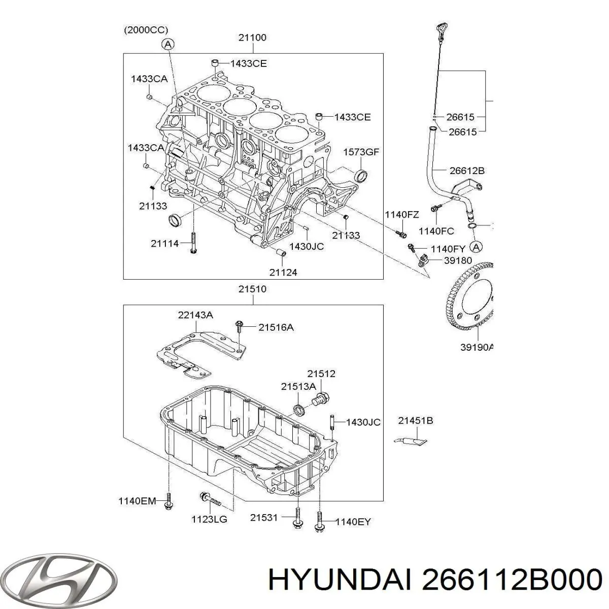 Varilla del nivel de aceite Hyundai/Kia 266112B000 precio, desde 11,72 EUR