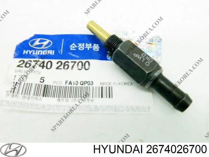 Válvula, ventilación cárter Hyundai/Kia 2674026700 precio, desde 12,80 EUR