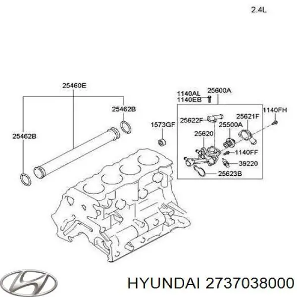 Sensor, impulso de encendido Hyundai/Kia 2737038000
