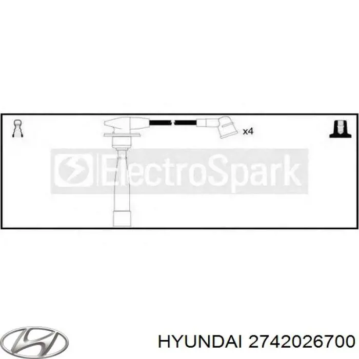 Juego de cables de bujias Hyundai/Kia 2742026700 precio, desde 15,26 EUR