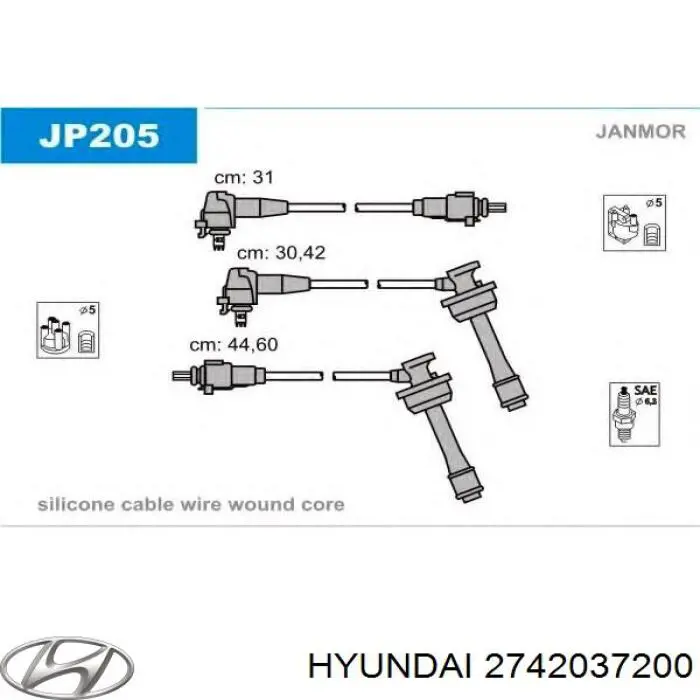 2742037200 Korea (oem) juego de cables de encendido