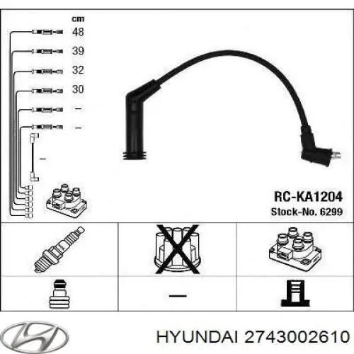 Comprar 2743002610 Hyundai/Kia Cable de bujía