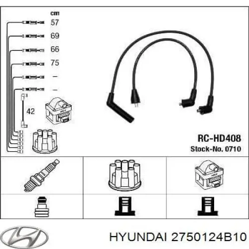 2750124B10 Hyundai/Kia Cables de alta tensión, juego