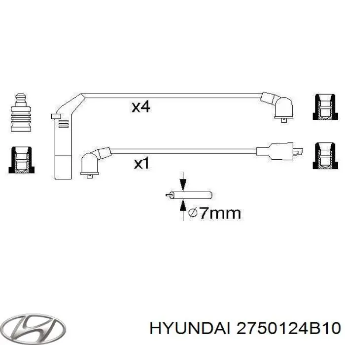 Juego de cables de bujias Hyundai/Kia 2750124B10 precio, desde 31,76 EUR