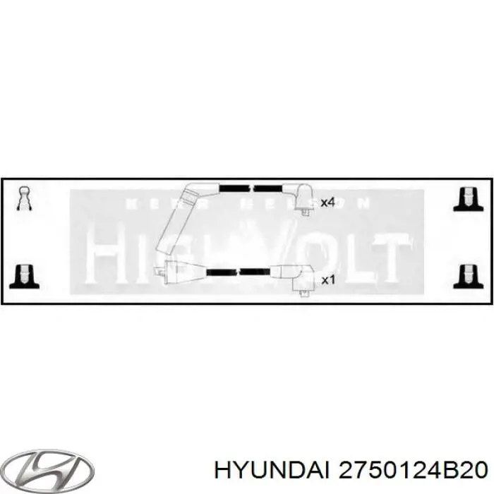 2750124B20AT Hyundai/Kia juego de cables de encendido