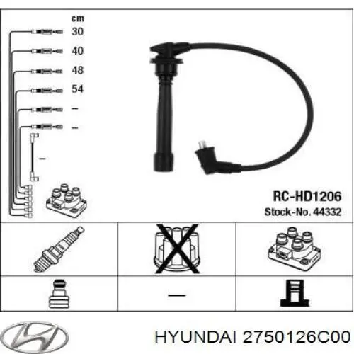 Comprar 2750126C00 Hyundai/Kia Cable de bujía