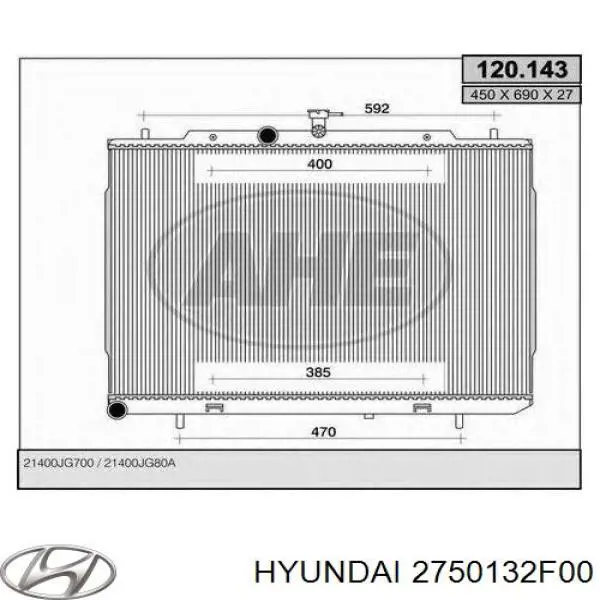 Cables de bujías 2750132F00 Hyundai/Kia