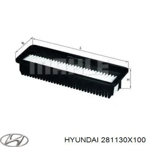 281130X100 Hyundai/Kia filtro de aire